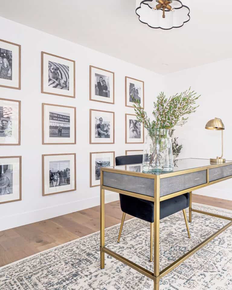 Modern Home Office Family Gallery Wall