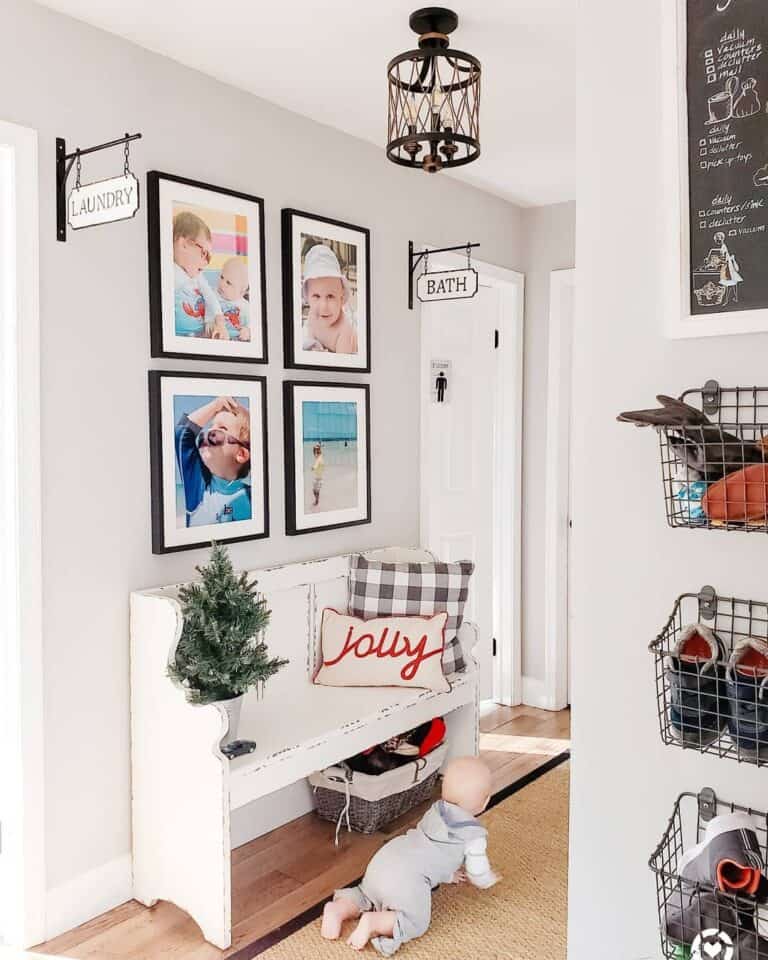 Hallway Family Photo Gallery Wall