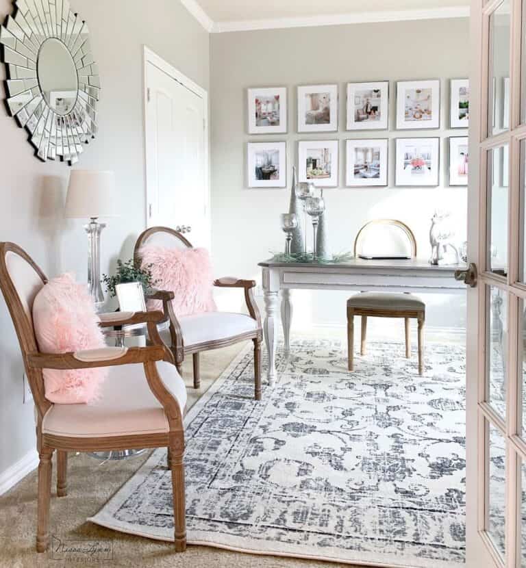 Home Office Family Photo Gallery Wall