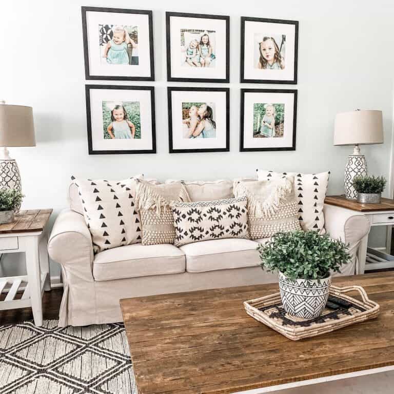 Modern Black and White Framed Gallery Wall