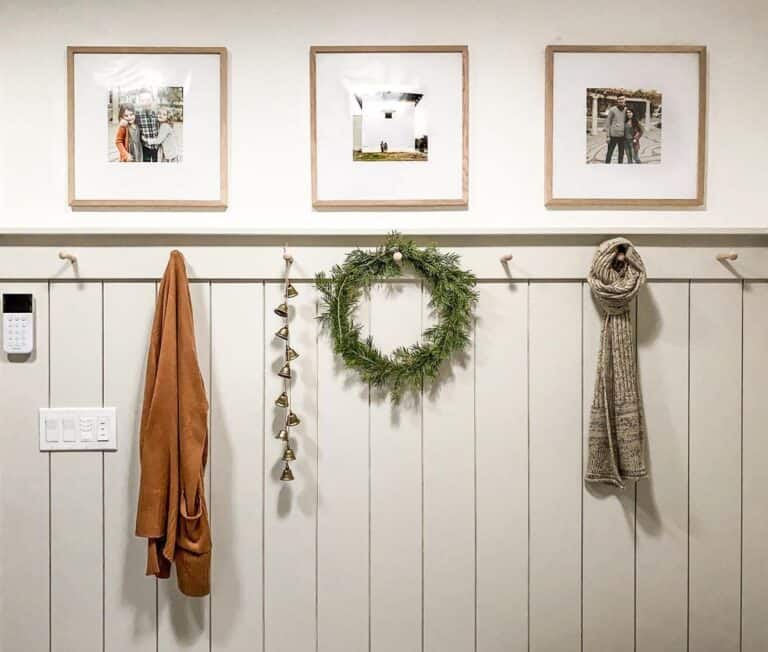 Photos above an entryway